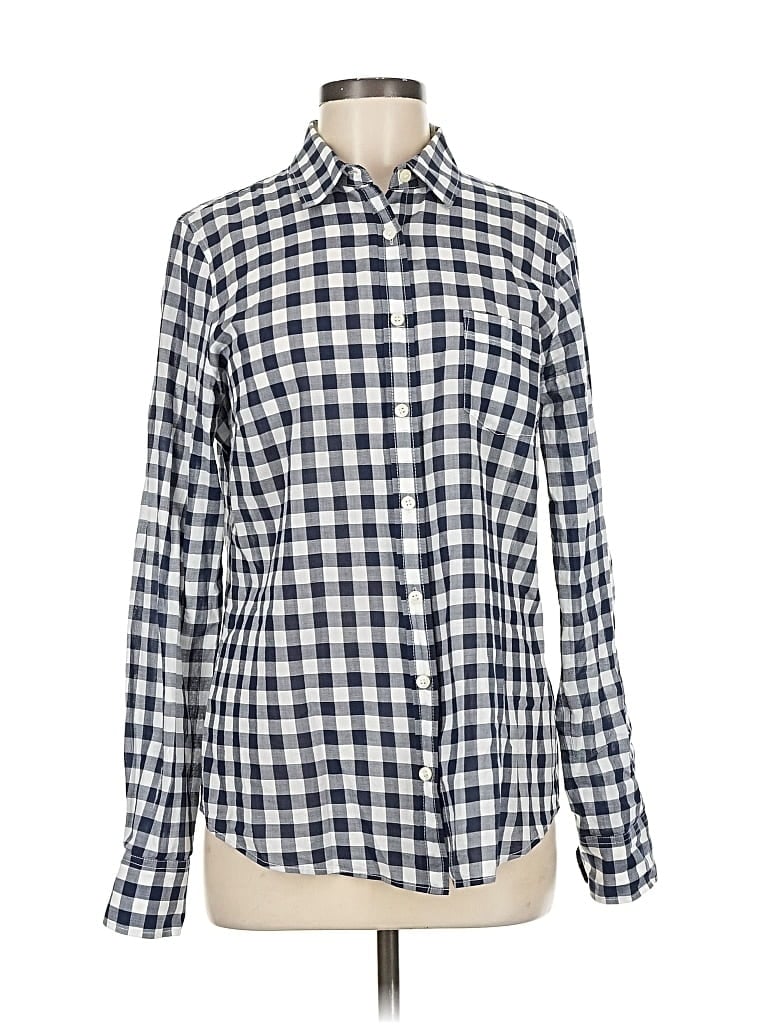 Pre-owned J.crew Factory Store Long Sleeve Button Down Shirt In Blue