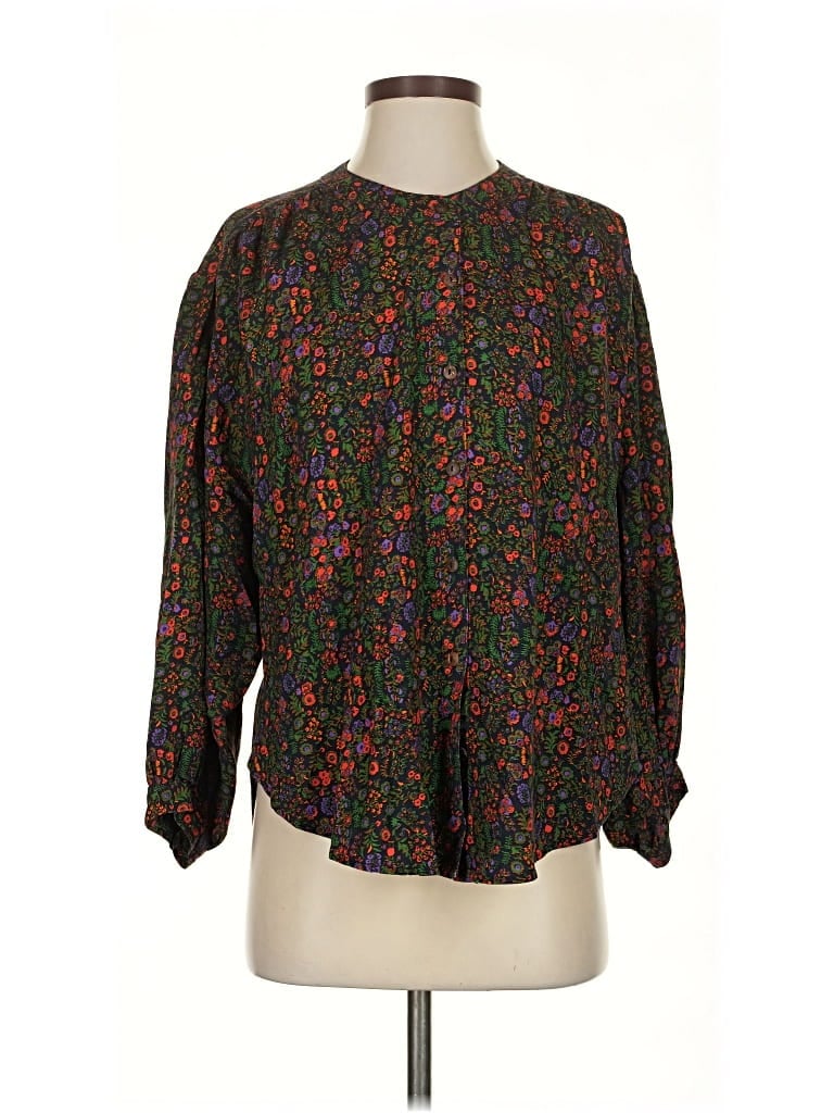Pre-owned Xirena Long Sleeve Blouse In Green