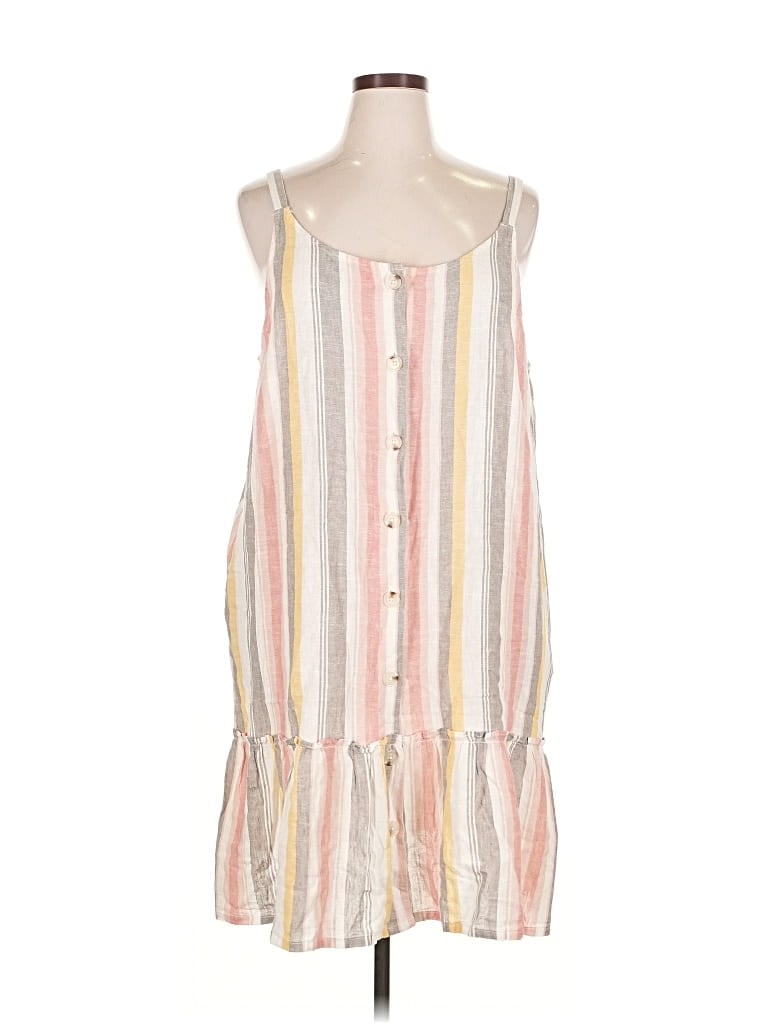 Pre-owned Tribal Casual Dress In White