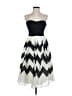 Leifnotes 100% Cotton Chevron-herringbone Black Cocktail Dress Size 4 - photo 1
