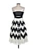 Leifnotes 100% Cotton Chevron-herringbone Black Cocktail Dress Size 4 - photo 2