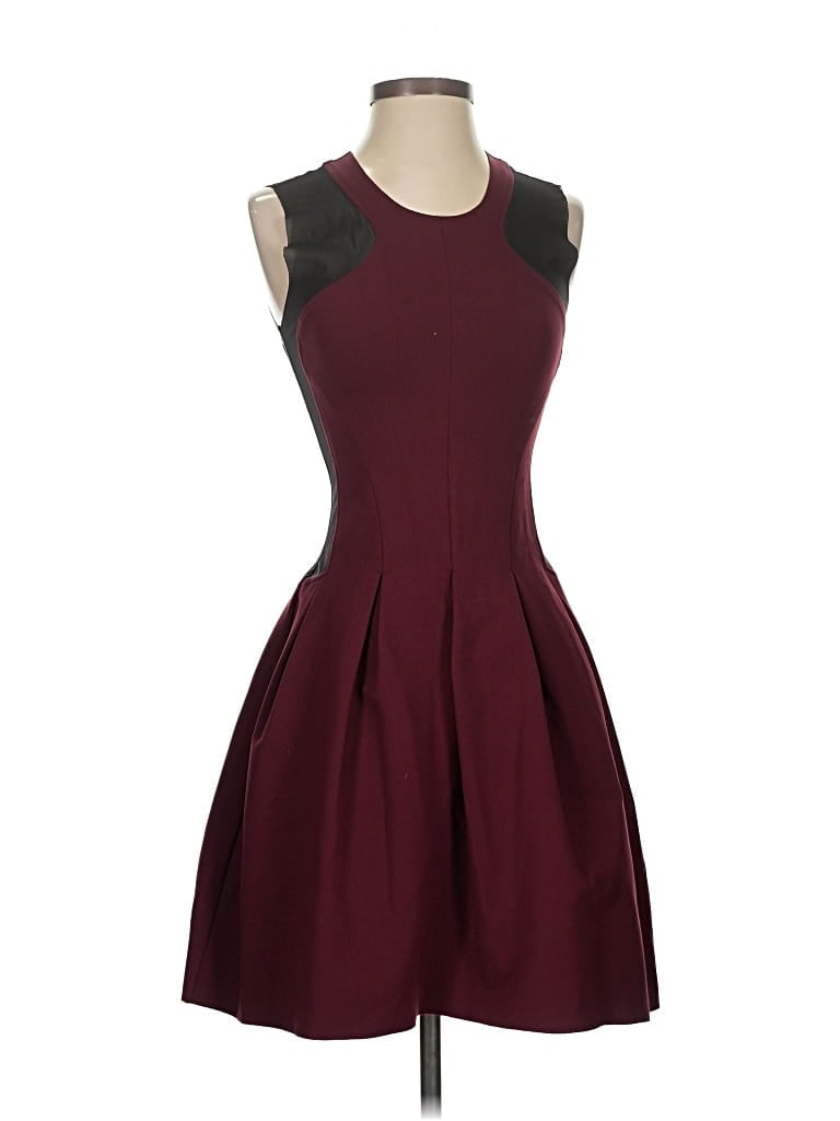 Pre-owned Maje Cocktail Dress In Burgundy