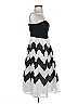 Leifnotes 100% Cotton Chevron-herringbone Black Cocktail Dress Size 4 - photo 4