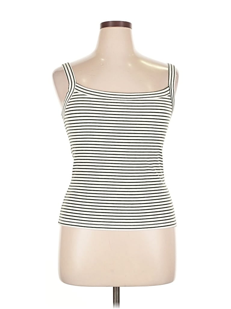 Pre-owned American Eagle Outfitters Tank Top Ivory Strapless Neckline Tops In White