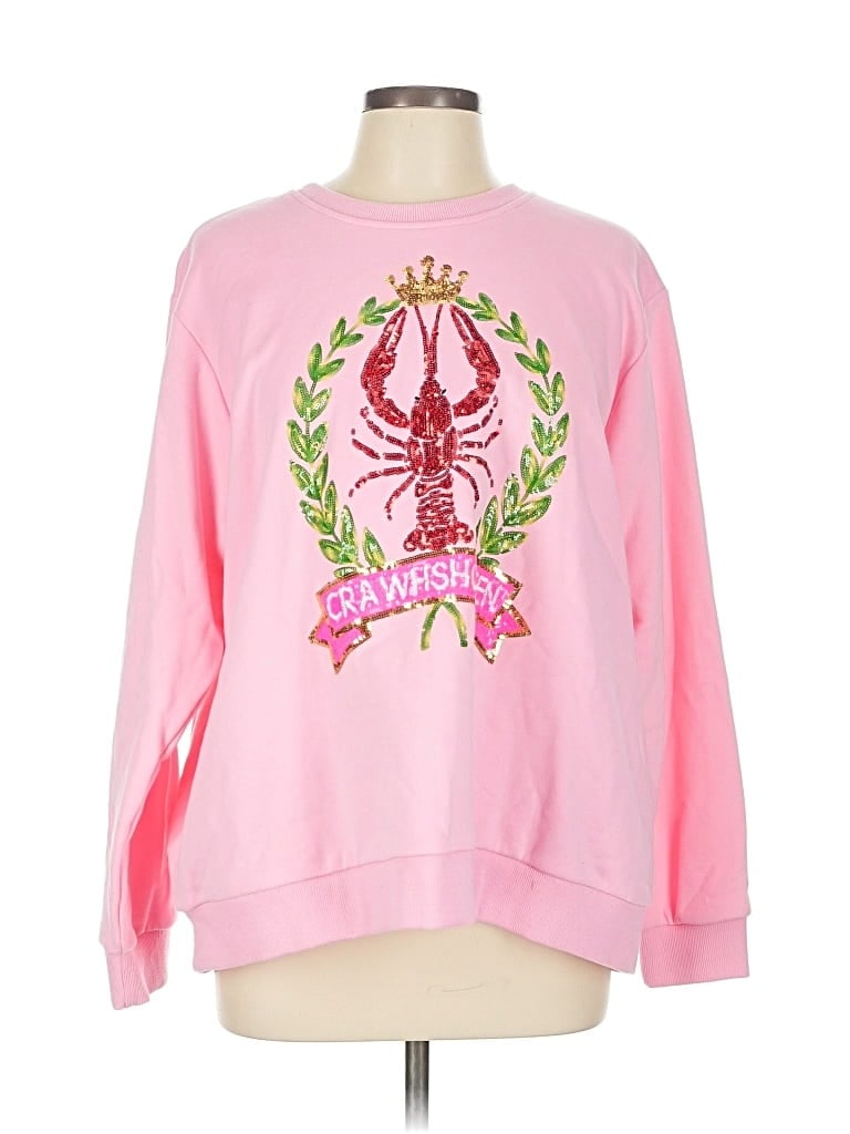 Pre-owned Queen Of Sparkles Sweatshirt In Pink