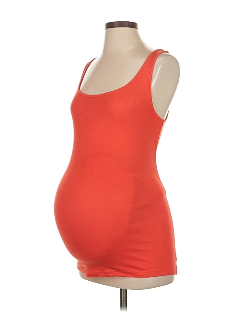 Pre-owned Ingrid & Isabel Tank Top Orange Strapless Neckline Tops