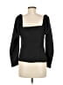 Something Navy Black Long Sleeve Top Size M - photo 2