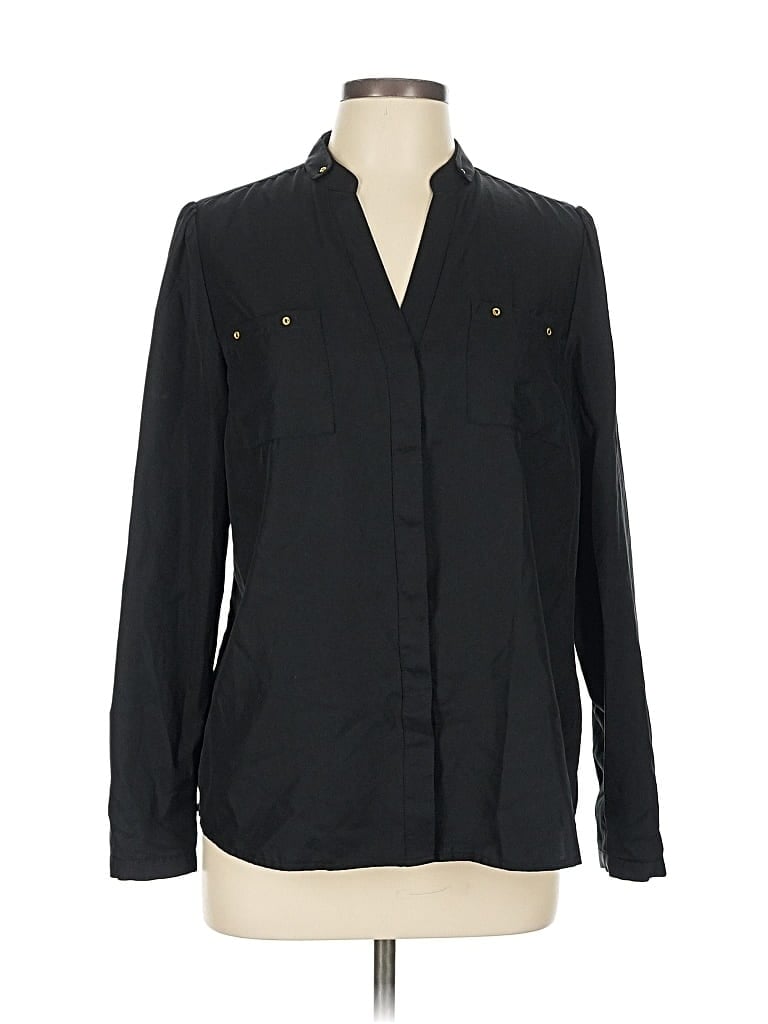 Pre-owned The Limited Outlet Long Sleeve Blouse In Black