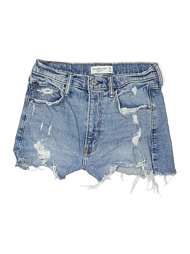 Pre-owned Abercrombie & Fitch Denim Shorts In Blue