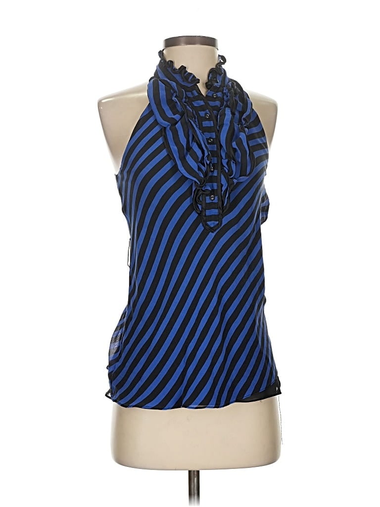Pre-owned Bebe Sleeveless Blouse In Blue