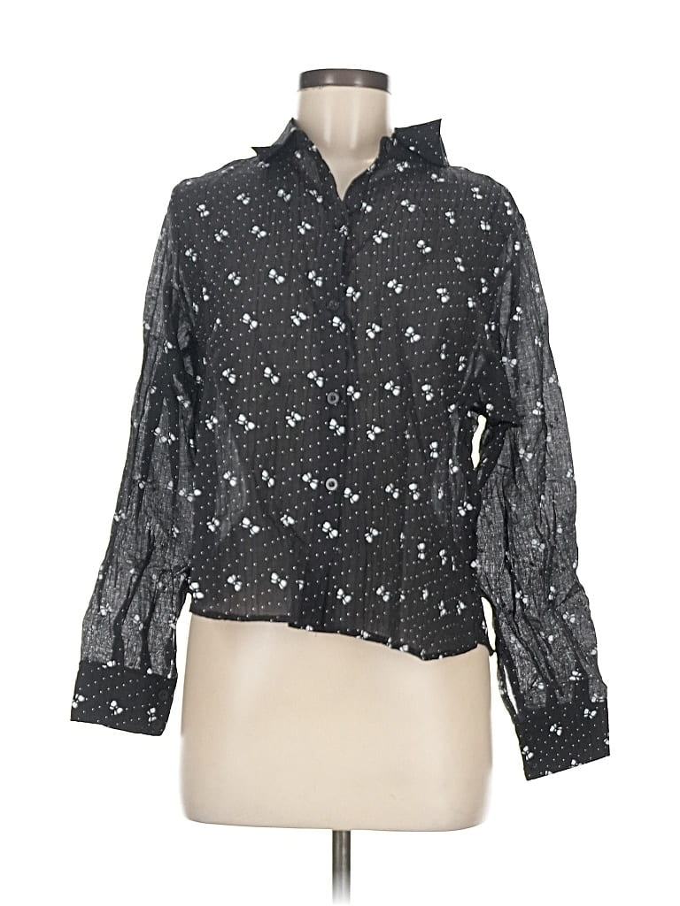 Pre-owned Assorted Brands 3/4 Sleeve Blouse In Black
