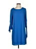 Everly 100% Polyester Solid Blue Casual Dress Size S - photo 1