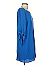 Everly 100% Polyester Solid Blue Casual Dress Size S - photo 4