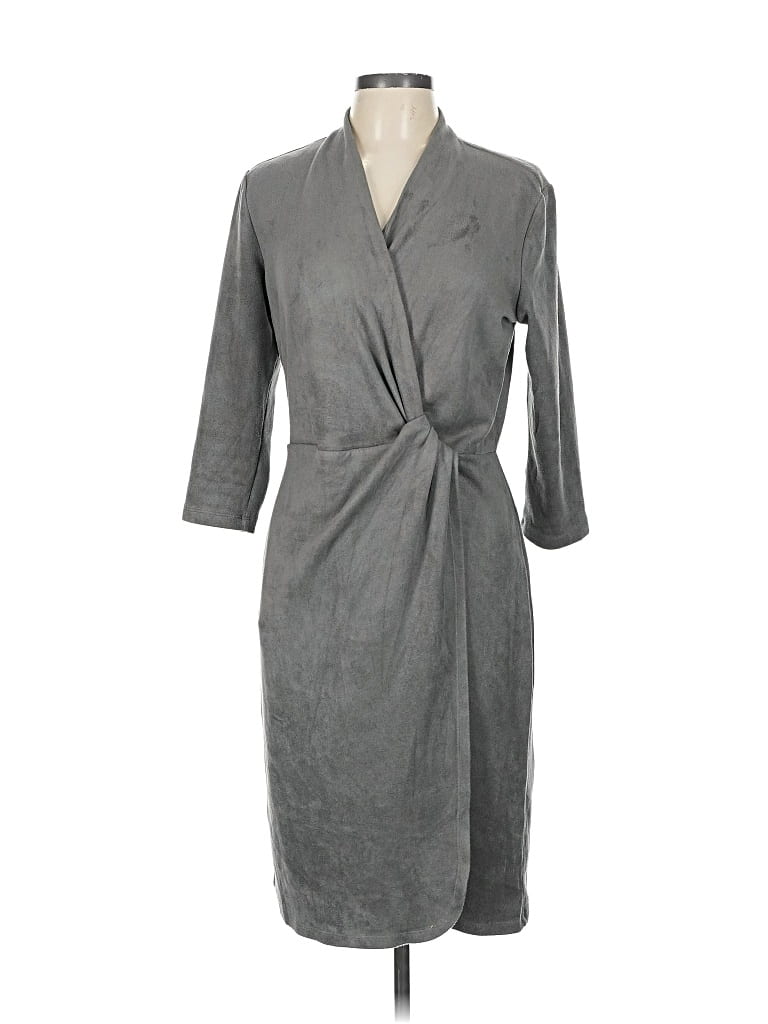 Pre-owned J. Mclaughlin Casual Dress In Gray