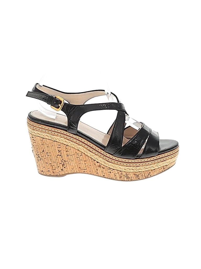 Pre-owned Prada Wedges In Black