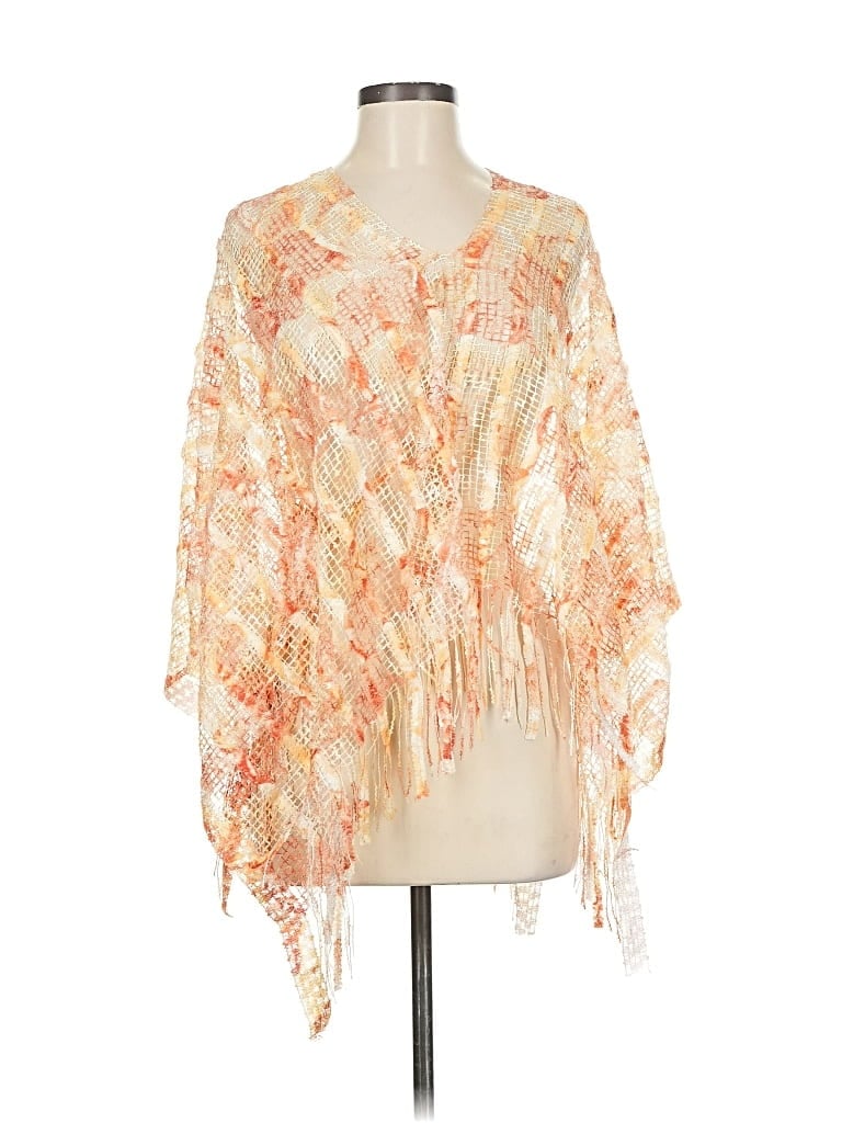 Pre-owned Unbranded Poncho In Orange