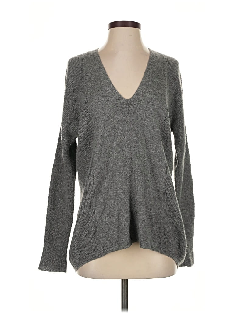 Pre-owned Vince Cashmere Pullover Sweater In Gray