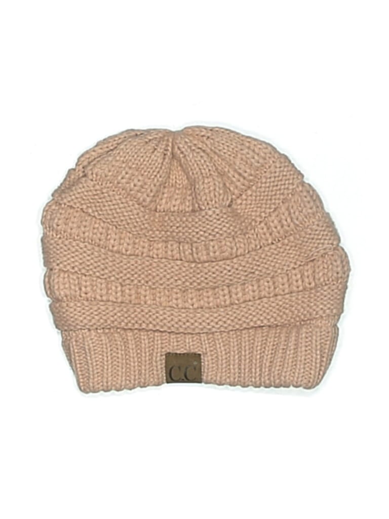 Pre-owned C.c Exclusives Beanie Hat In Brown