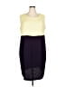 Cimarron Color Block Purple Casual Dress Size 22 - photo 1