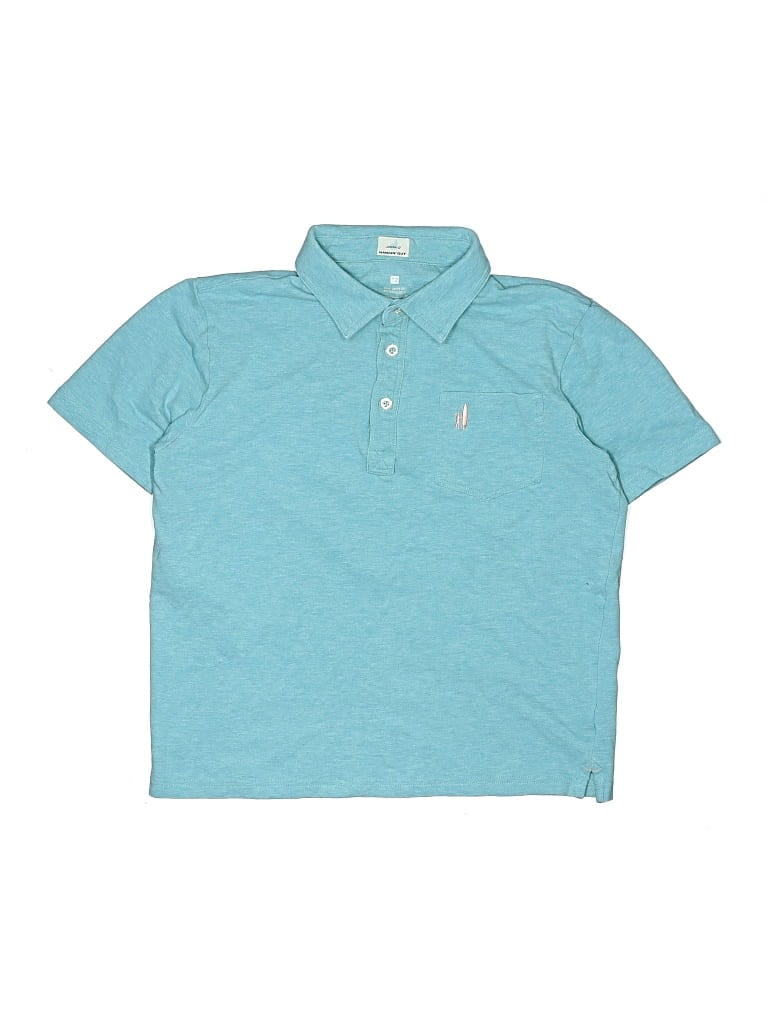 Pre-owned Johnnie-o Kids' Short Sleeve Top Teal Tops In Blue