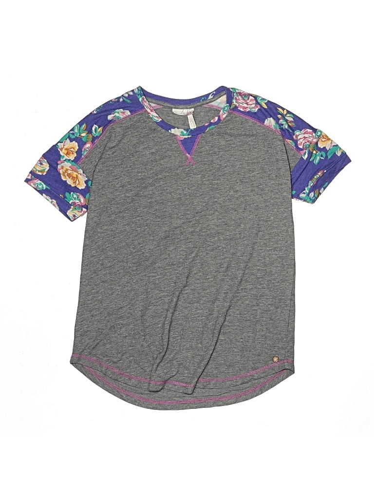 Pre-owned 435 By Matilda Jane Kids' Short Sleeve Henley Shirt In Gray