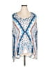 Halo 100% Polyester Blue 3/4 Sleeve Blouse Size 3X - photo 1