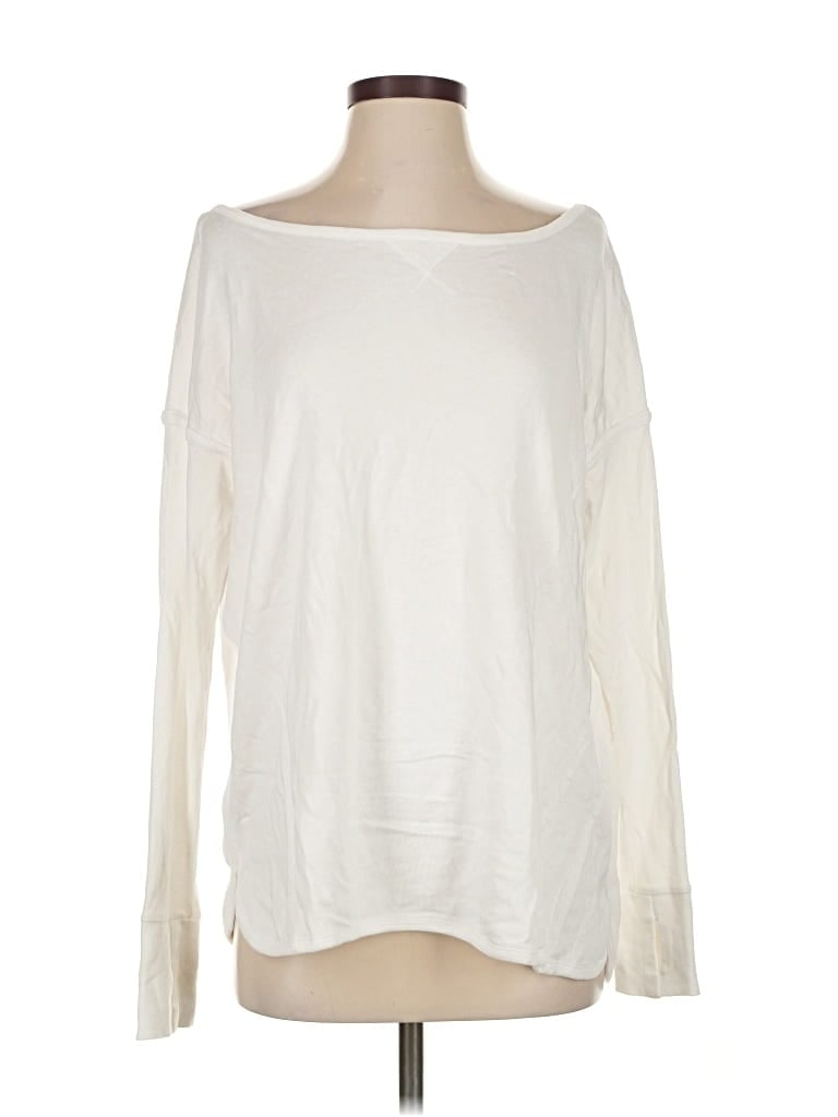Pre-owned Sweaty Betty Long Sleeve T-shirt In White