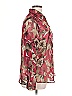 Jordan 100% Polyester Floral Burgundy Long Sleeve Blouse Size XL - photo 4