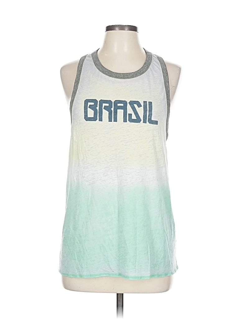 Pre-owned Chaser Tank Top Green Halter Neckline Tops