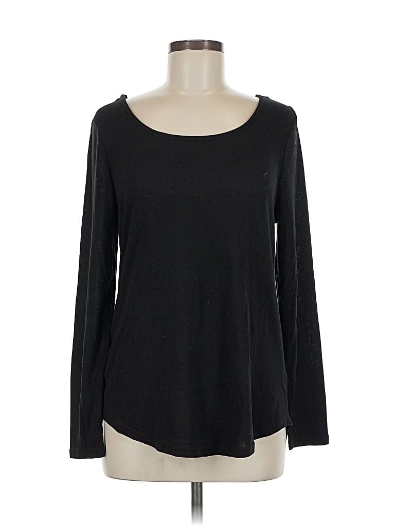 Pre-owned Suzanne Betro Long Sleeve T-shirt In Black