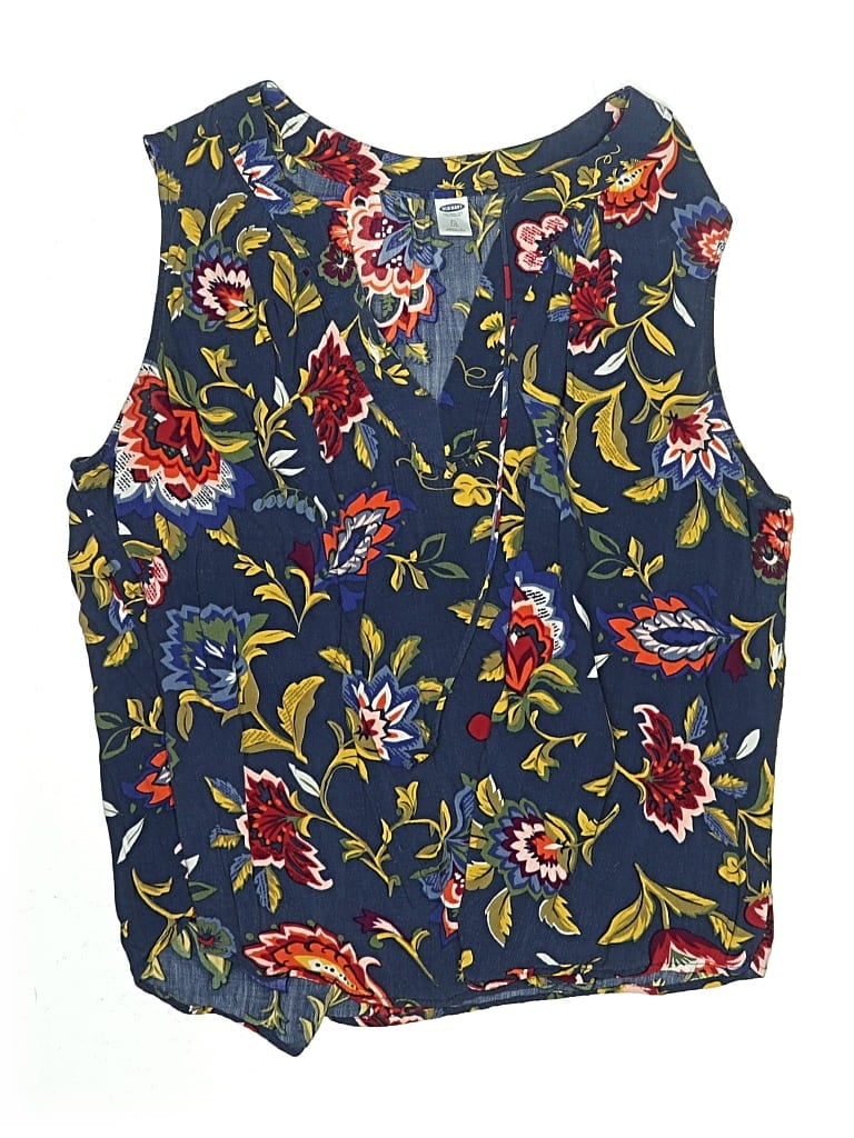 Pre-owned Old Navy Sleeveless Blouse In Blue