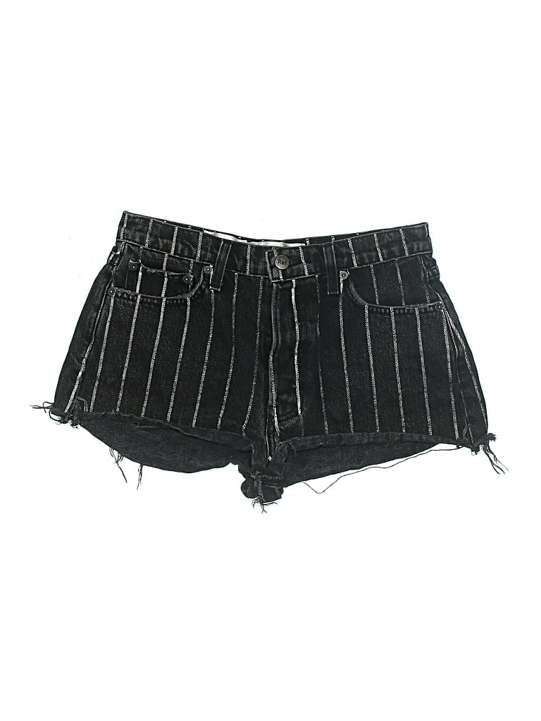 Pre-owned Reformation Denim Shorts In Black