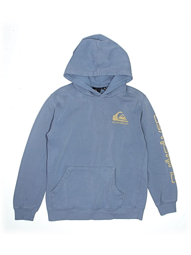 Pre-owned Quiksilver Kids' Pullover Hoodie In Blue