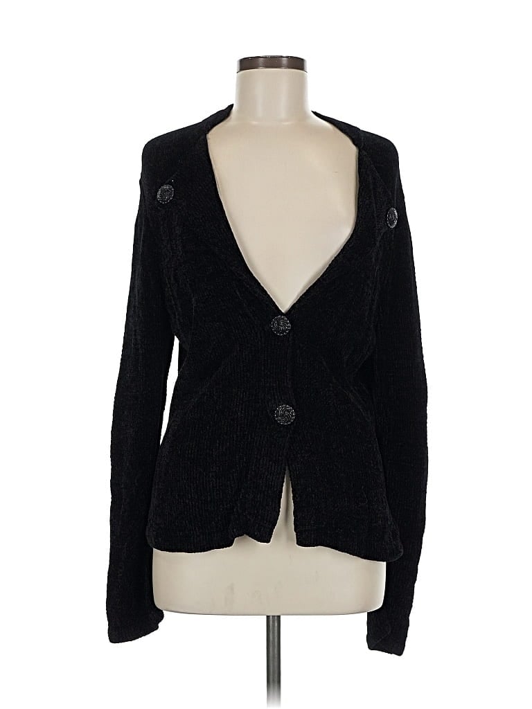 Pre-owned Assorted Brands Cardigan Sweater In Black