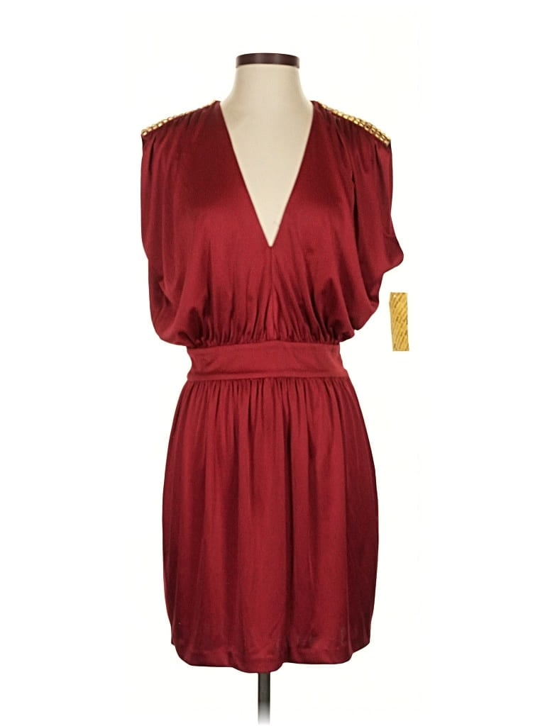 Halston Heritage Cocktail Dress In Burgundy