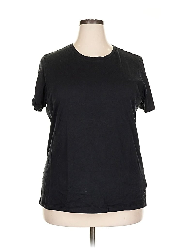 Pre-owned Lands' End Short Sleeve T-shirt In Black