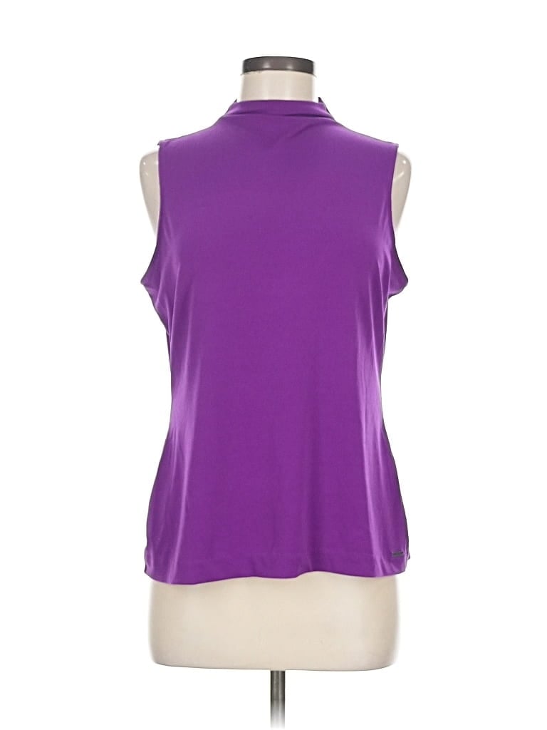 Pre-owned Tahari Sleeveless Blouse In Purple