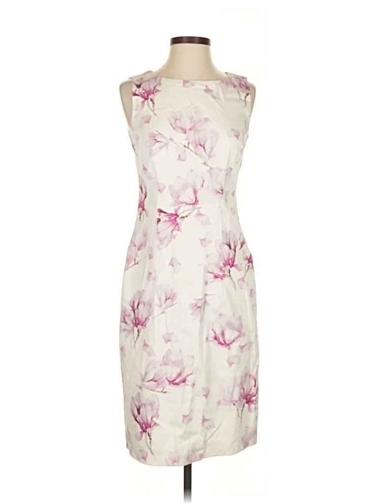 Pre-owned Hobbs London Cocktail Dress In White