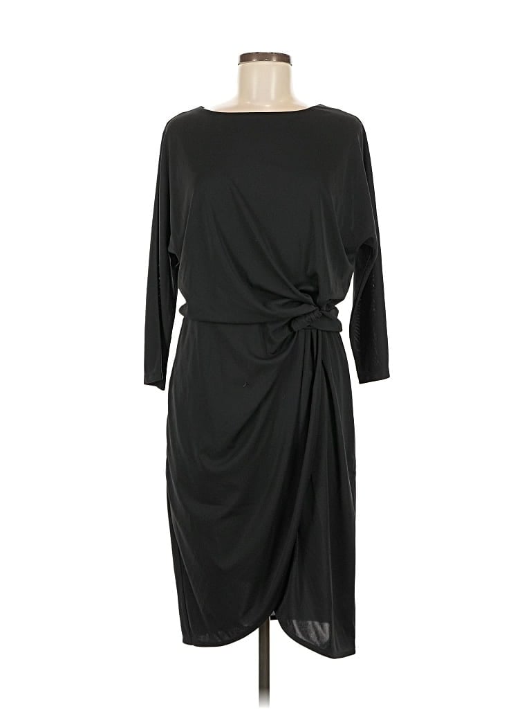 Pre-owned H By Halston Casual Dress In Black