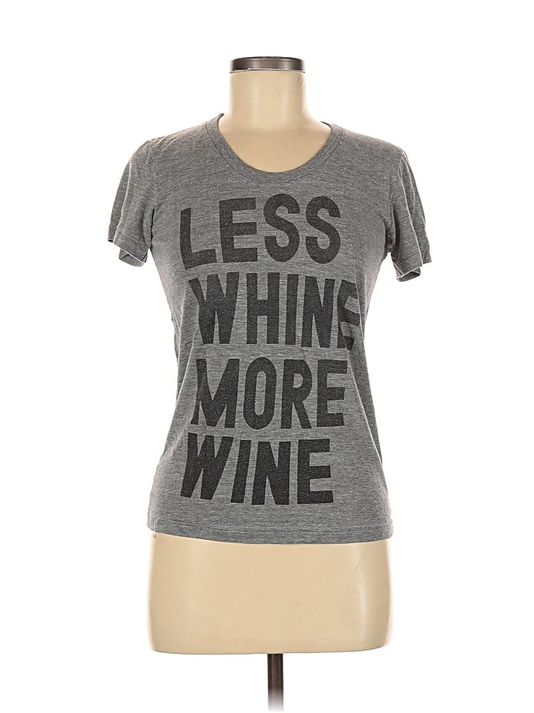 Pre-owned American Apparel Short Sleeve T-shirt In Gray