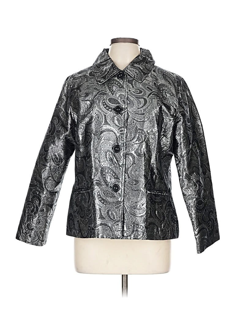Pre-owned Chico's Raincoat In Silver