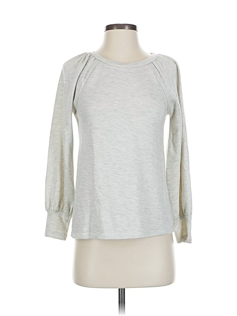 Pre-owned Ann Taylor Loft 3/4 Sleeve T-shirt In Silver