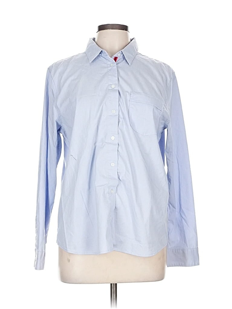 Pre-owned Banana Republic Long Sleeve Button Down Shirt In Blue