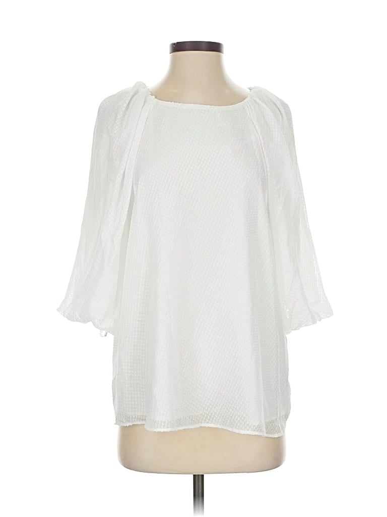 Pre-owned Calvin Klein 3/4 Sleeve T-shirt In White