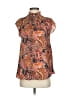 Chufy 100% Viscose Paisley Orange Short Sleeve Blouse Size XS - photo 1