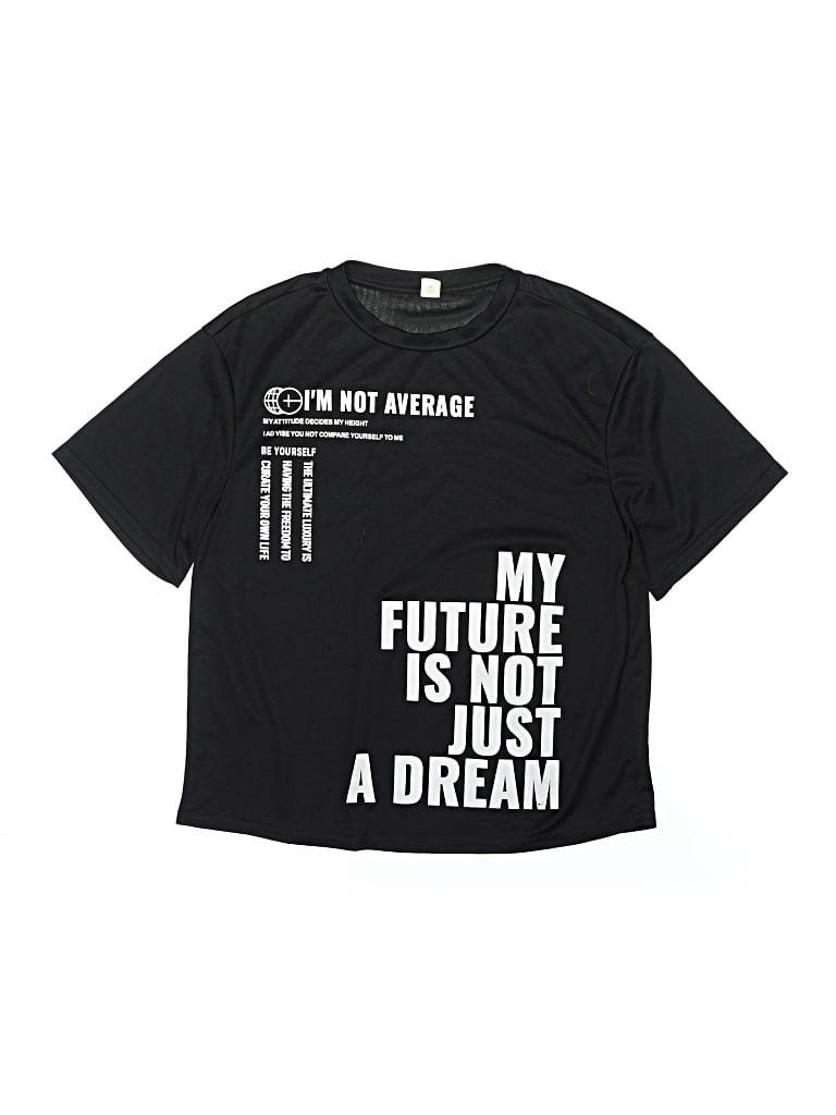 Pre-owned Shein Kids' Short Sleeve T-shirt In Black