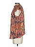 Chufy 100% Viscose Paisley Orange Short Sleeve Blouse Size XS - photo 5