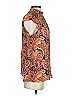 Chufy 100% Viscose Paisley Orange Short Sleeve Blouse Size XS - photo 4