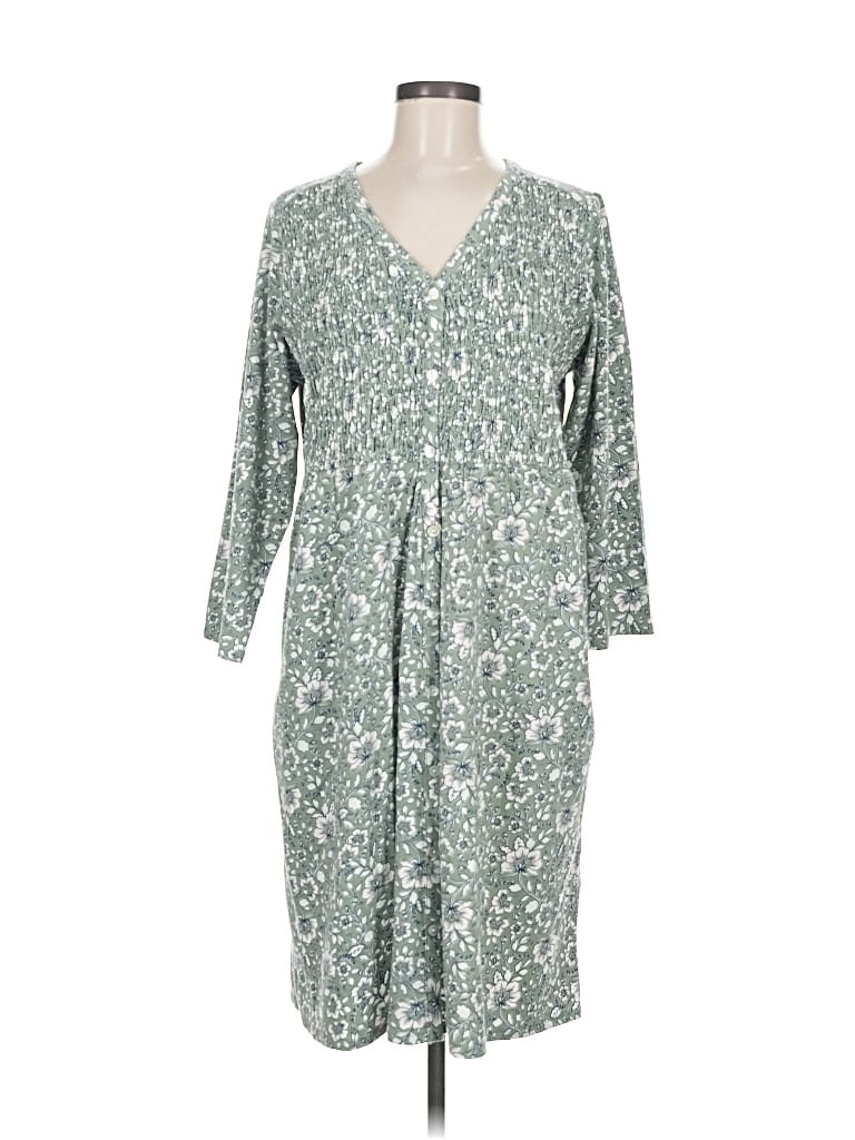 Pre-owned Jjill Casual Dress In Green