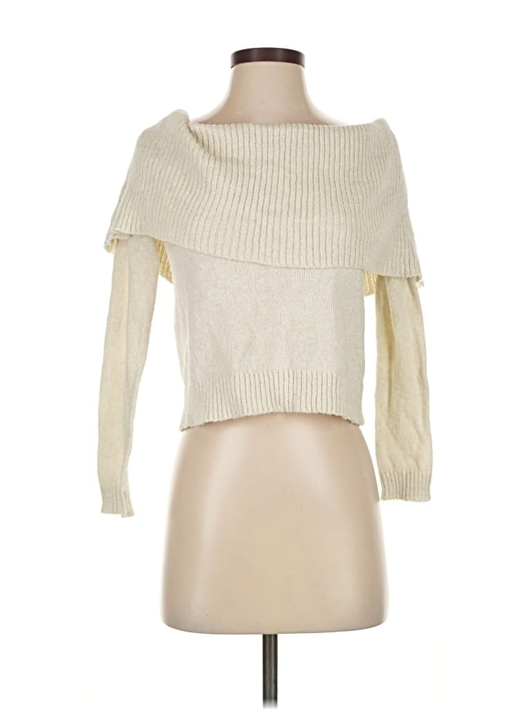 Pre-owned Aerie Cardigan Sweater In White